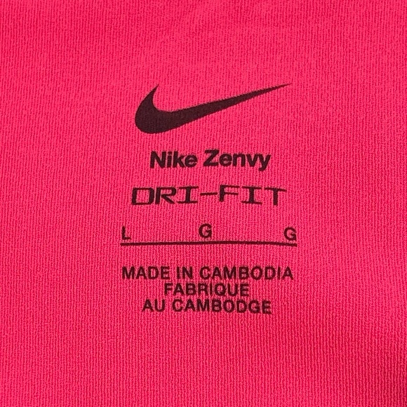 NWT Nike Zenvy High Waisted 7/8 Leggings Size Large In Rush Pink - Picture 5 of 8